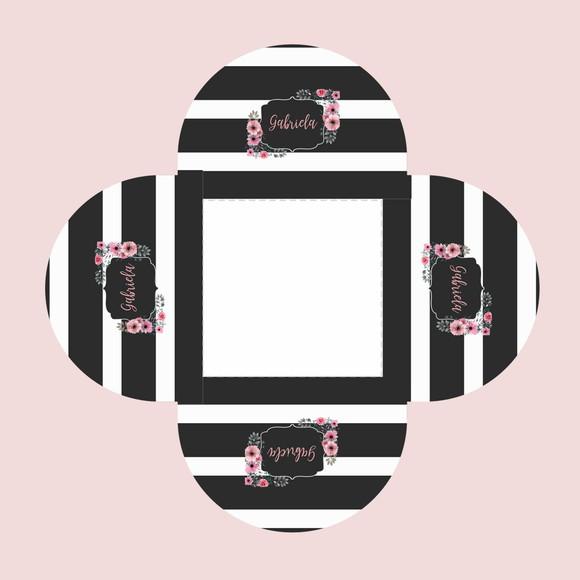 Forminha para Doces floral com listras