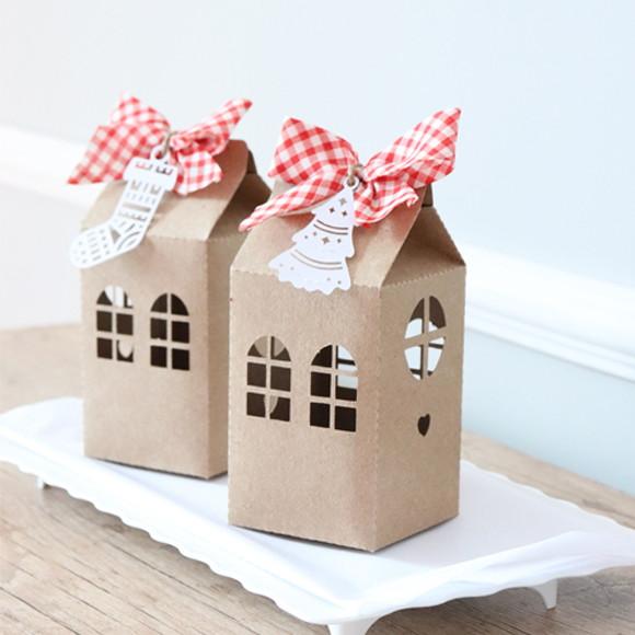 Kit com 10 Caixas Milk para Lembrancinha de Natal