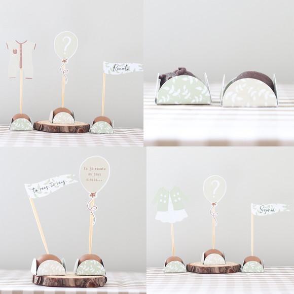 Kit Festa - Chá Revelação - Ursinho - Minimalista