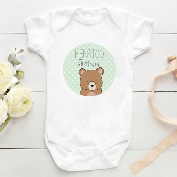 Kit mesversário 12 adesivos para body Animais