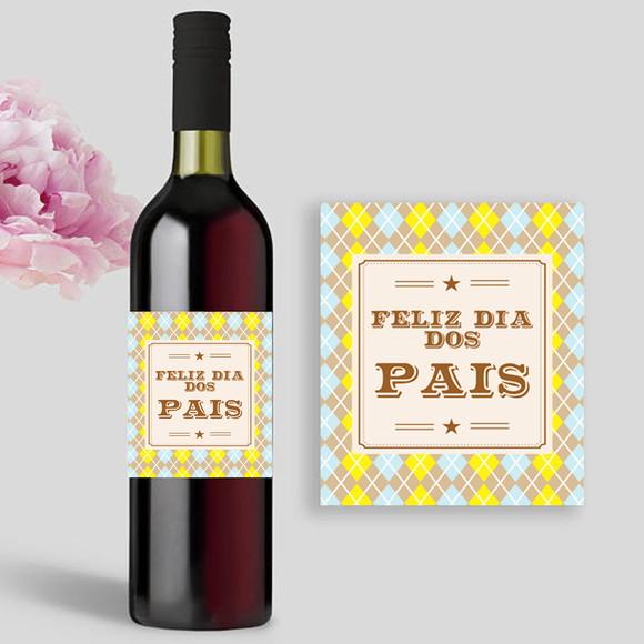 Rótulo de Vinho para o Dia dos Pais