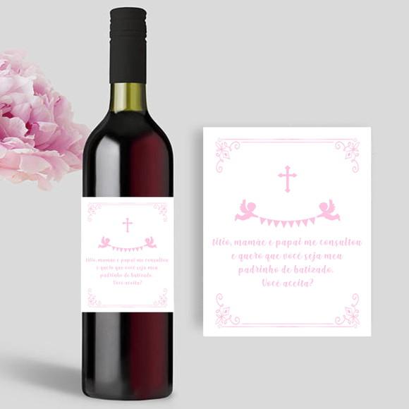 Rótulo de Vinho para Batizado
