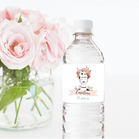 Rótulo para garrafa de água 500ml Frida Kahlo