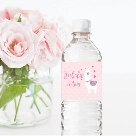 Rótulo para garrafa de água 500ml Lhama