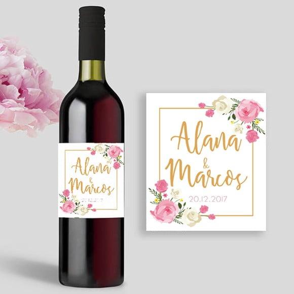 Rótulo para garrafa de Vinho