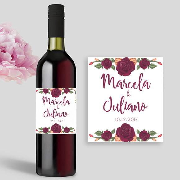 Rótulo para garrafa de Vinho