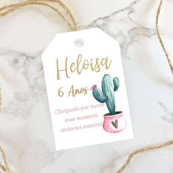 Tag de agradecimento Cactos