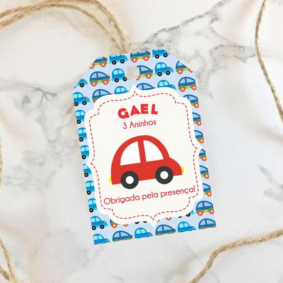 Tag de agradecimento Carrinho