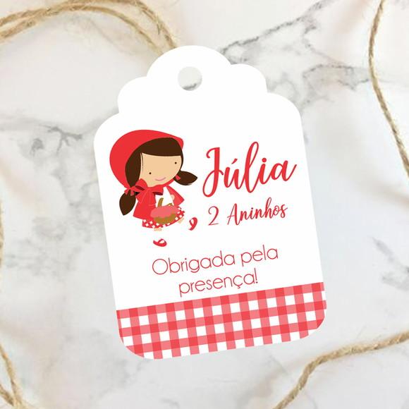 Tag de agradecimento Chapeuzinho Vermelho
