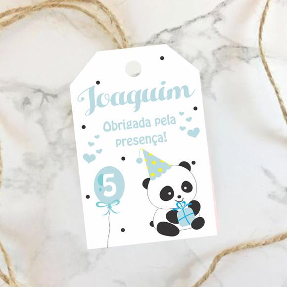 Tag de agradecimento Panda