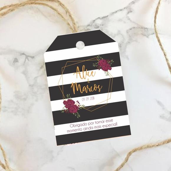 Tag de agradecimento para Casamento