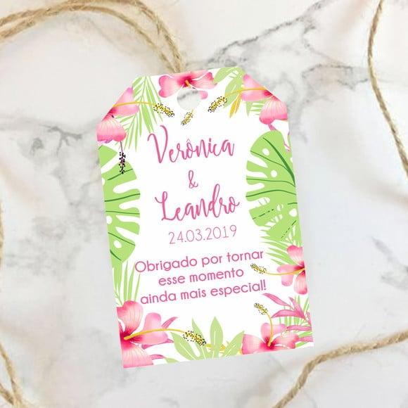Tag de agradecimento Tropical