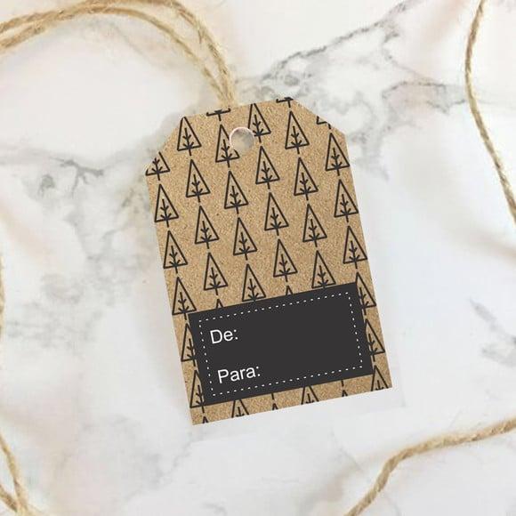 Tag de Natal papel kraft