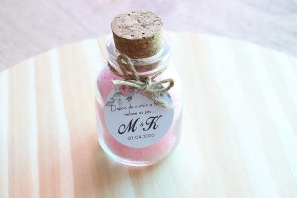 Tag para lembrancinha de Casamento floral rosé