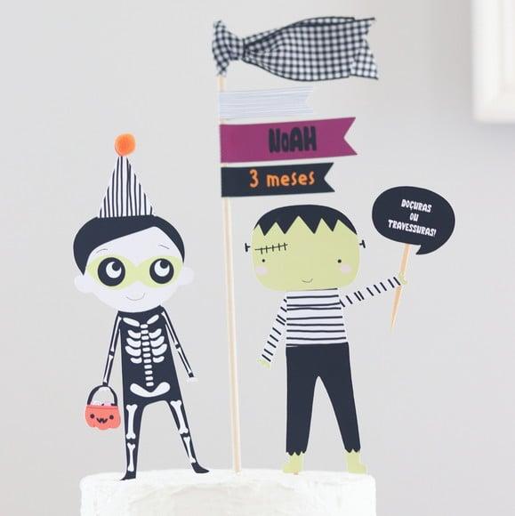 Topo de Bolo Halloween