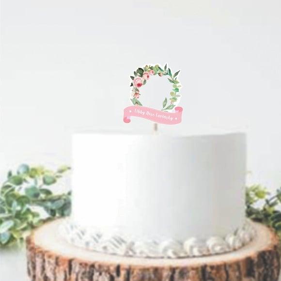 Topo de Bolo Floral