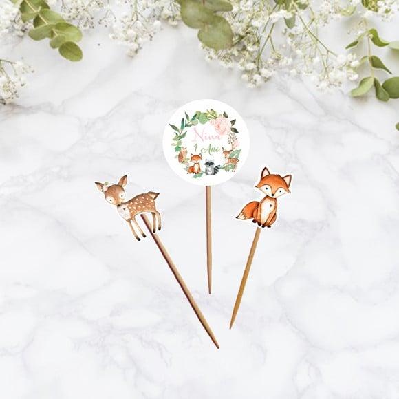 Topper para doces Bosque Encantado Woodland