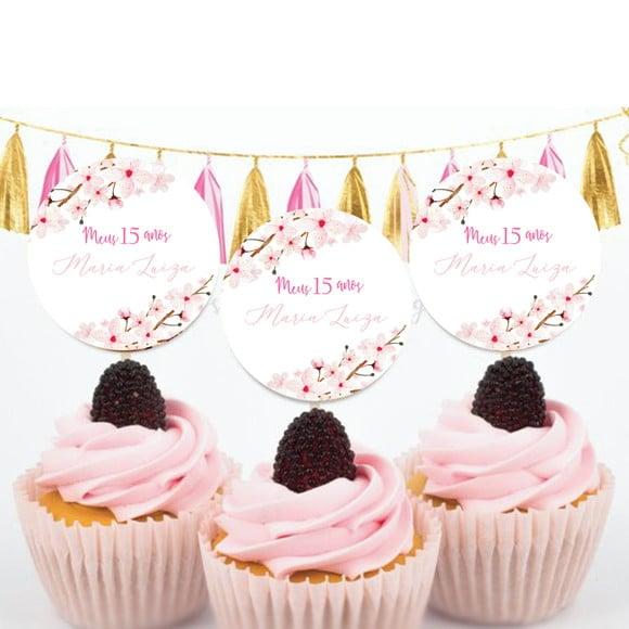 Topper para doces Cerejeira