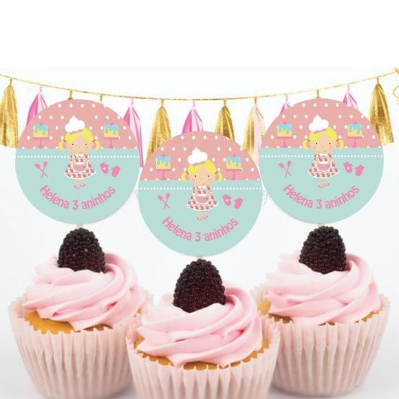 Topper para doces Confeitaria