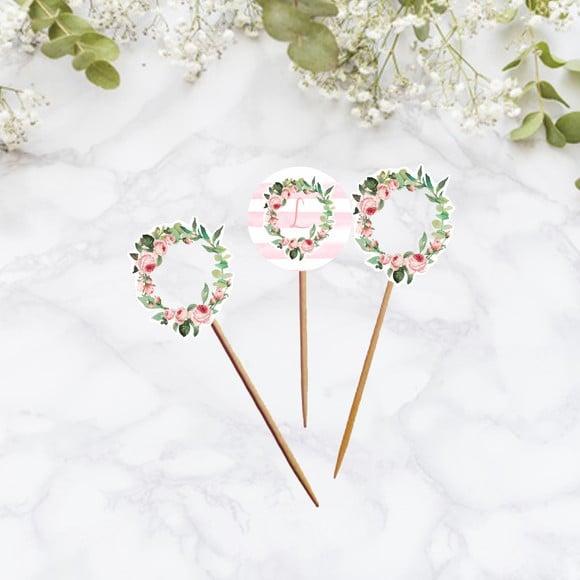 Topper para doces Floral