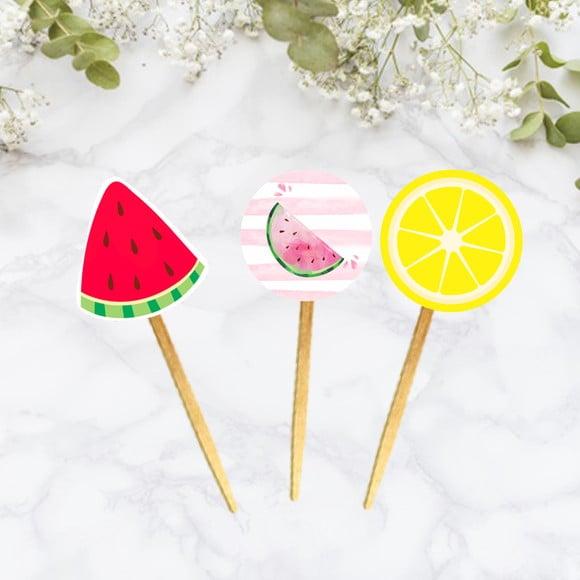 Topper para doces Frutinhas