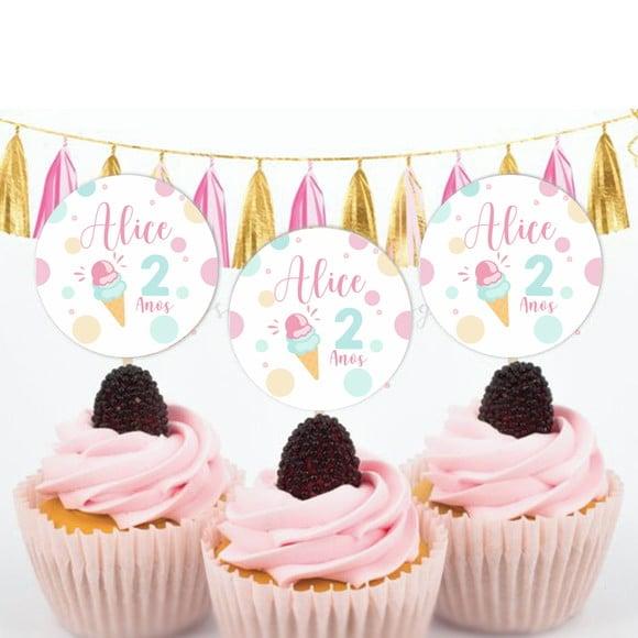 Topper para doces Sorvete