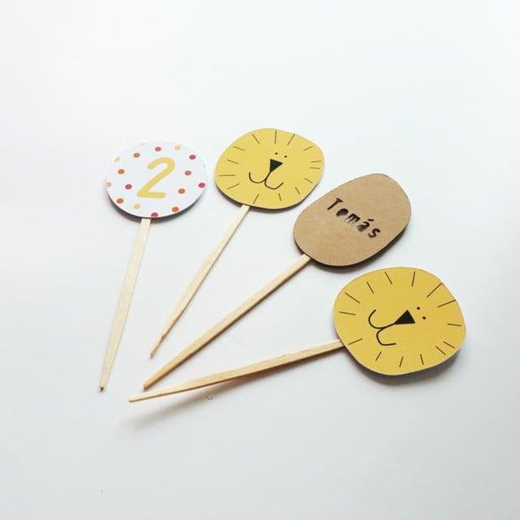 Toppers para docinhos Leão
