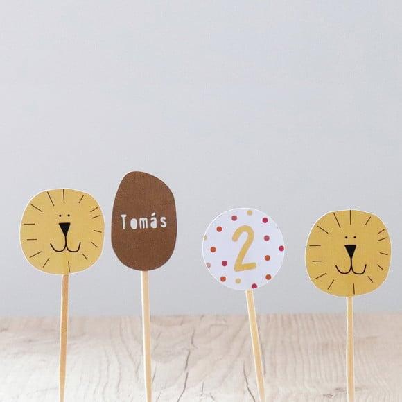Toppers para docinhos Leão