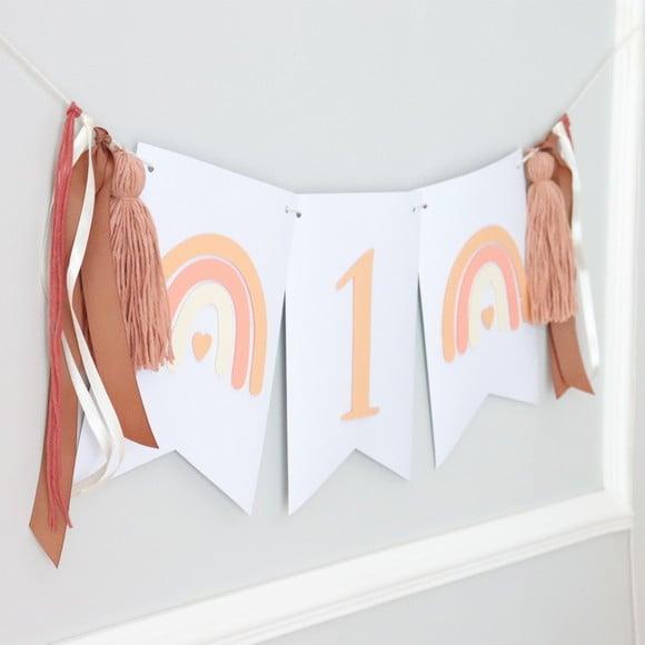 Varal Mesversário - Arco-ìris Boho Chic