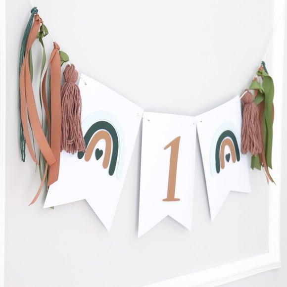 Varal Mesversário - Arco-ìris Boho Chic Chá De Bebê