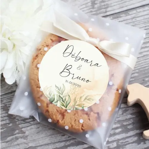 (Recomendado) Adesivo para Lembrancinha de Casamento Floral