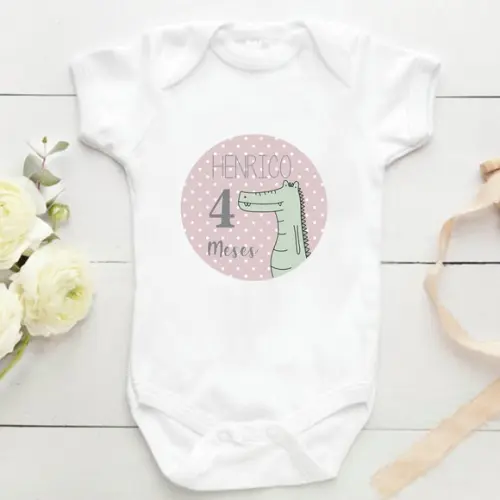 (RECOMENDADO) Kit mesversário 12 adesivos para body animais