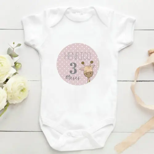 (RECOMENDADO) Kit mesversário 12 adesivos para body animais