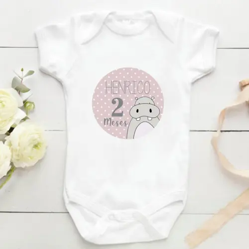 (RECOMENDADO) Kit mesversário 12 adesivos para body animais