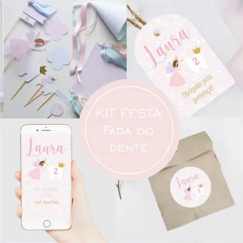 [recomendado] Kit Festa Infantil Fada do Dente - 64 Itens