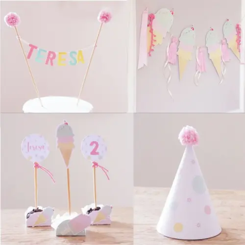 [recomendado] Kit Festa Infantil Sorvete - 64 Itens