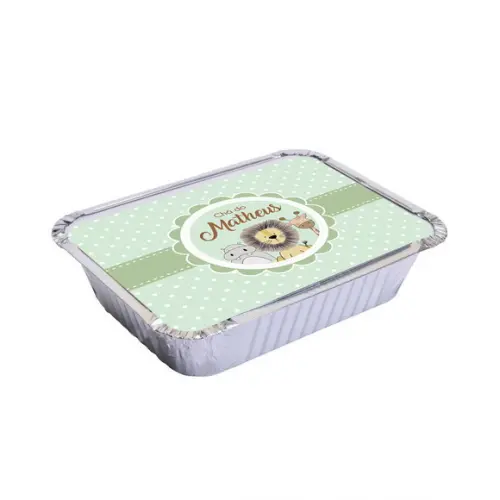 Adesivo de Marmitinha para Chá de Bebê Safari
