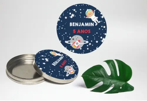 Adesivo para latinha mint to be Astronauta
