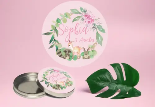Adesivo Para Latinha Mint To Be Bosque Encantado Woodland