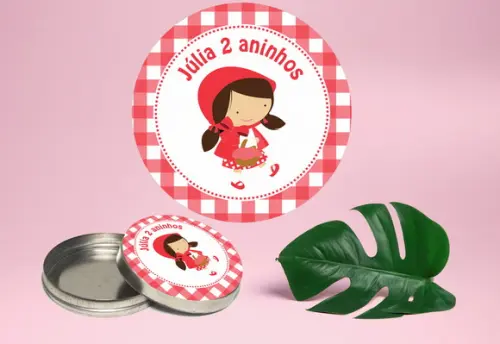 Adesivo Para Latinha Mint To Be Chapeuzinho Vermelho