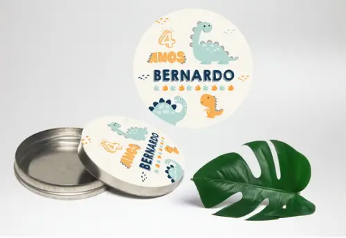 Adesivo para latinha mint to be Dinossauro