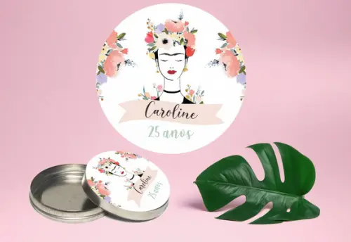 Adesivo para latinha mint to be Frida Kahlo
