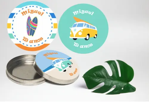 Adesivo para Latinha Mint To Be Surf