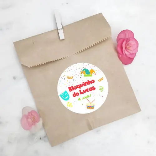 Adesivo para Lembrancinha Carnaval