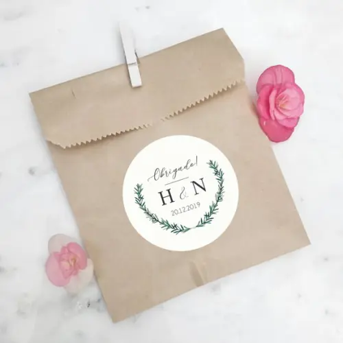 Adesivo para Lembrancinha de Casamento Alecrim