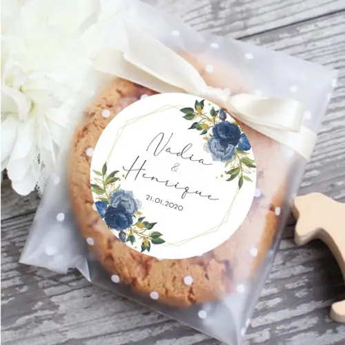 Adesivo para Lembrancinha de Casamento Floral