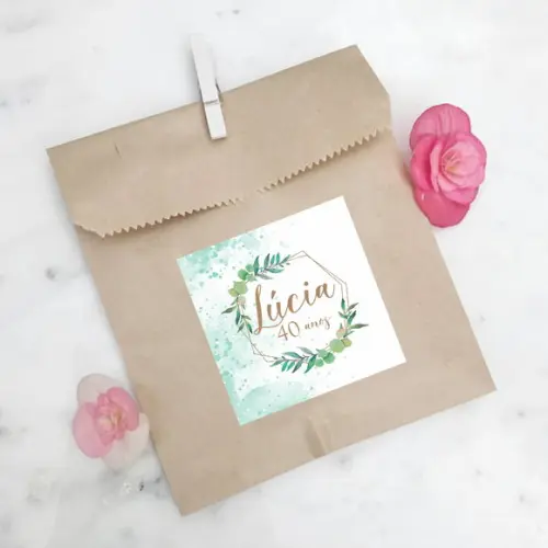 Adesivo para lembrancinha Floral