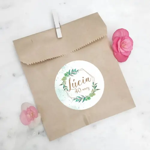 Adesivo para lembrancinha Floral