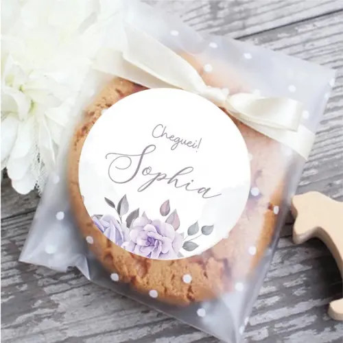 Adesivo para lembrancinha maternidade - Floral