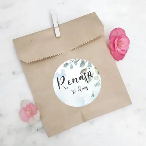 Adesivo para Lembrancinha Folhagem Floral